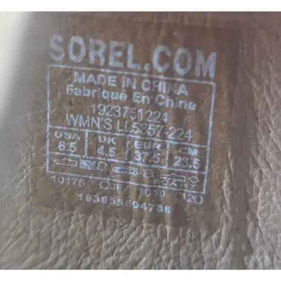 Sorel Joanie II Slingback Wedge Camel Leather Tan Strappy Platform Sandal US 6.5 - Picture 8 of 9